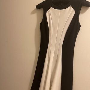 Calvin Klein, O/P Black and White Dress